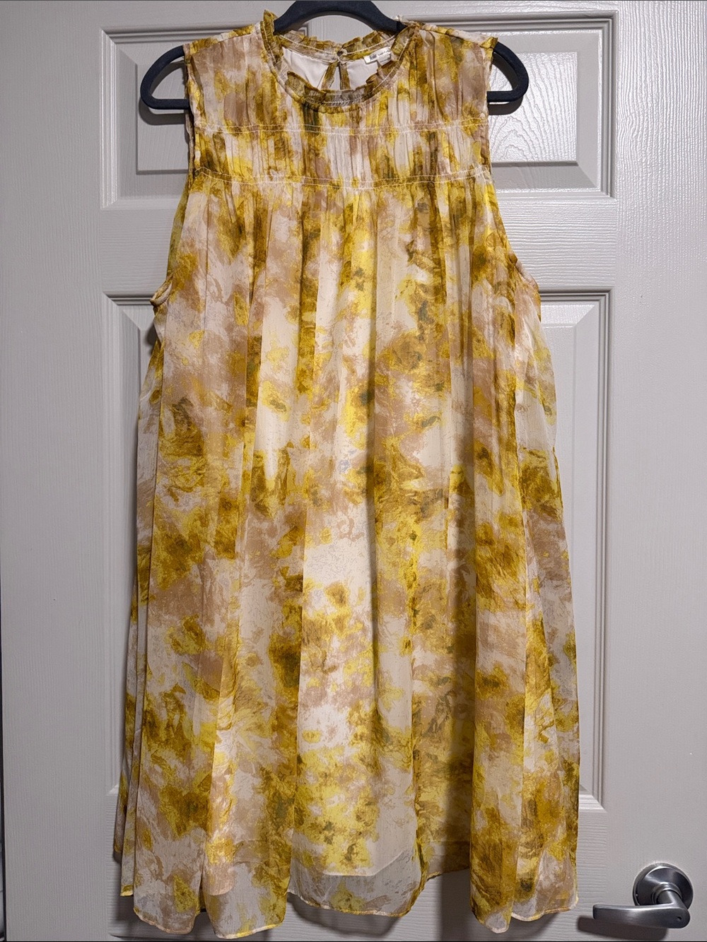 Joie Yellow Floral Print Sleeveless Dress
